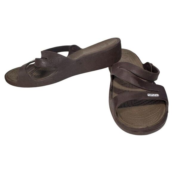 Crocs Womens Swiftwater Open Toe Casual Slide Sandals Size 8 Brown - Picture 3 of 5